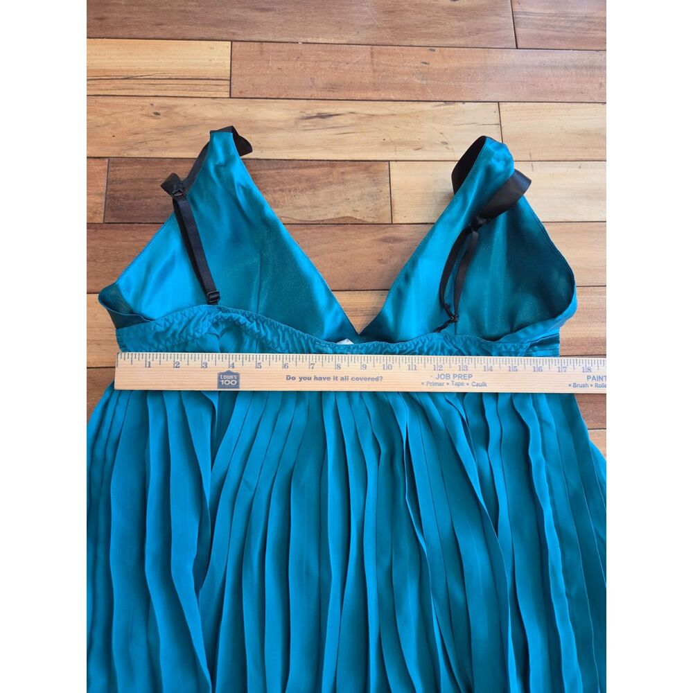 Y2K Ambrielle Sleeveless Babydoll Sleepwear Camisole Shirt Teal Blue